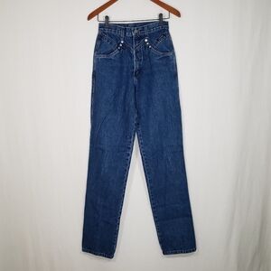 Rockies Vintage 80s Western Straight Leg High-Rise Medium Wash Jeans 29 / 9 Long
